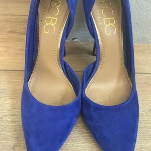 BCBG Paris Blue Suede heels size 7
